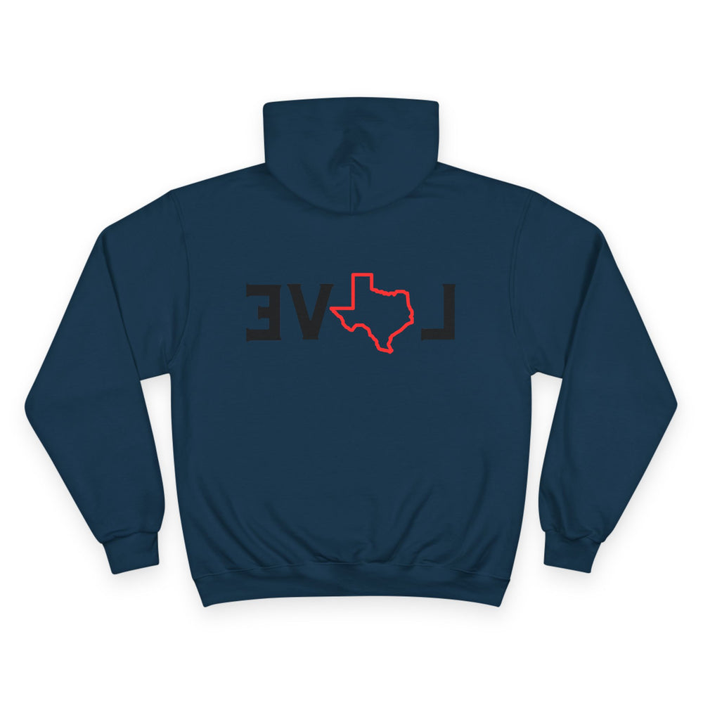 EVOL Texas Champion Hoodie – Big Love, Bold Texas Pride 🤠❤️ (Back Design)