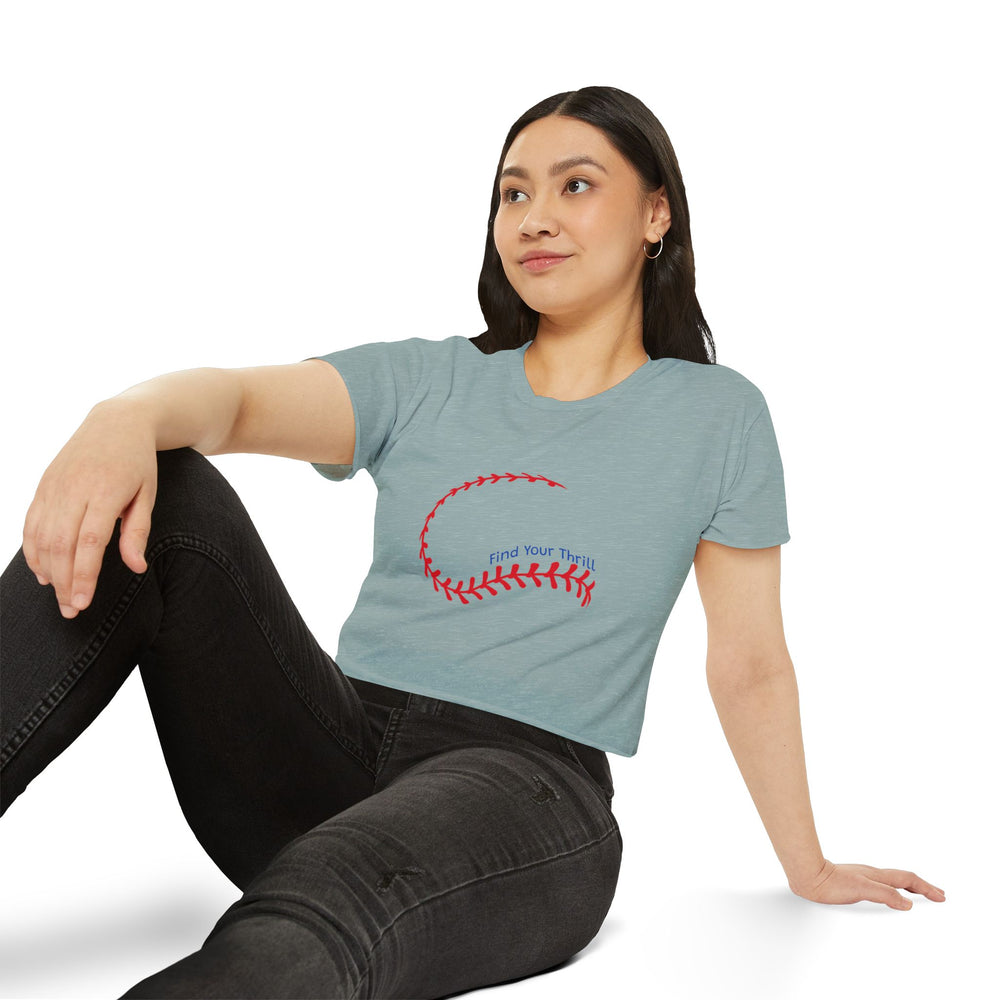 Find Your Thrill Baseball Women's Festival Crop Top