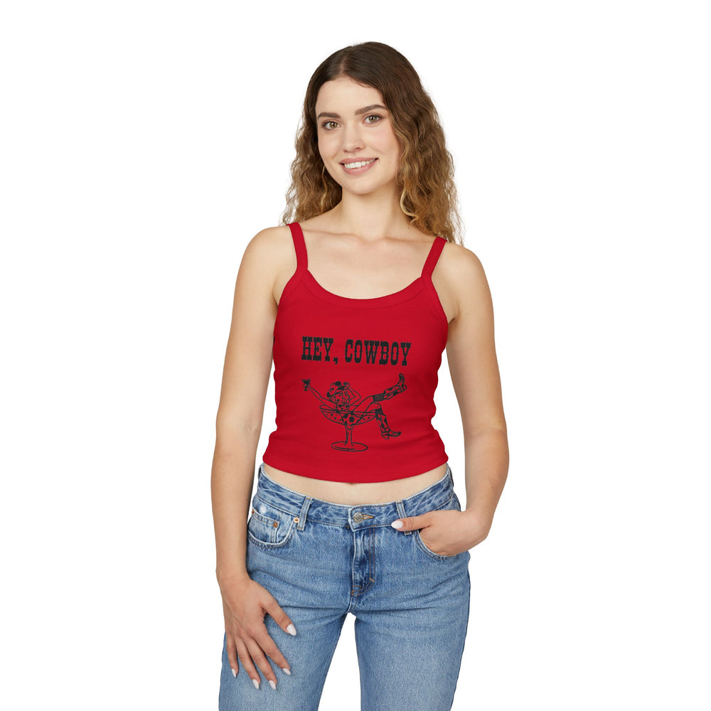 🤠 Hey Cowboy Served Cold – Women’s Spaghetti Strap Tank Top 🤠