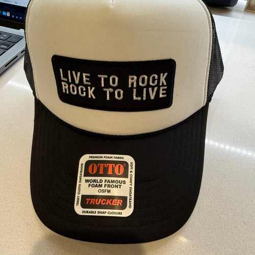 Live To Rock Rock To Live Trucker Hat