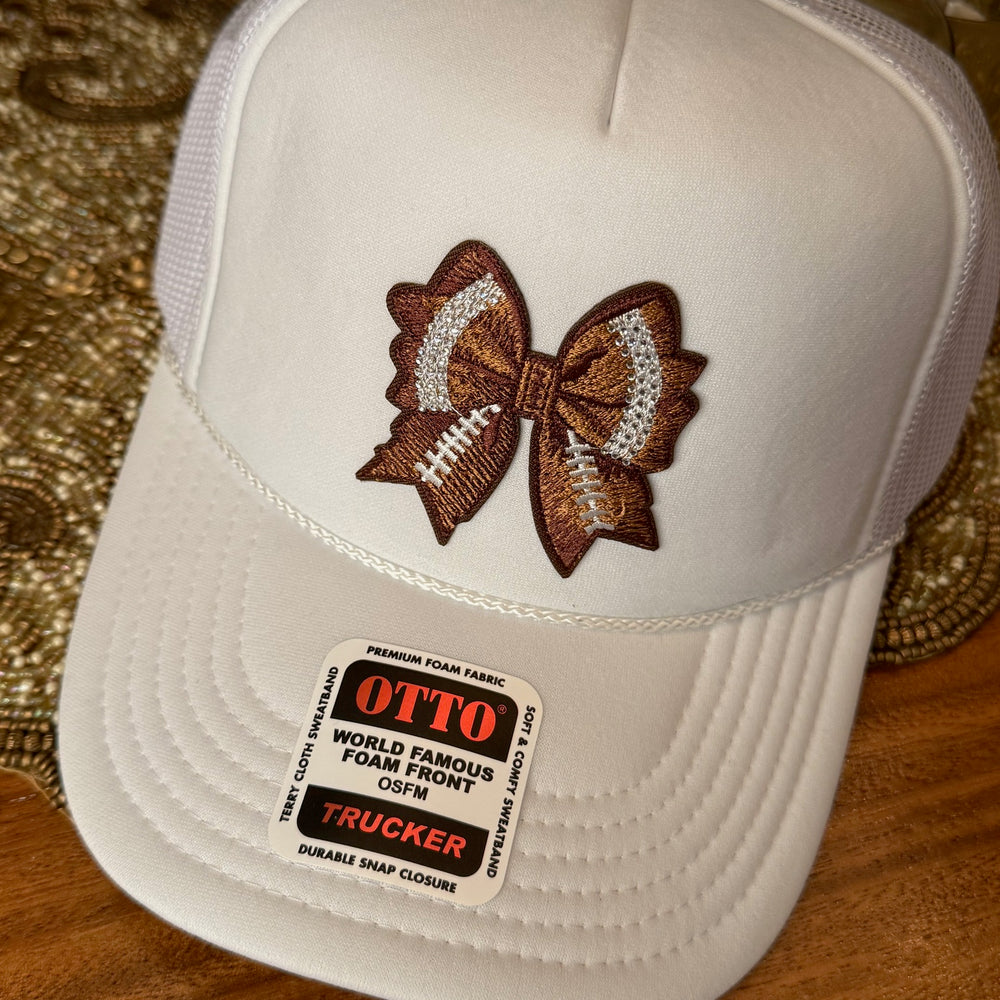 Football Bow Otto Brand Trucker Hat by Kappy Co